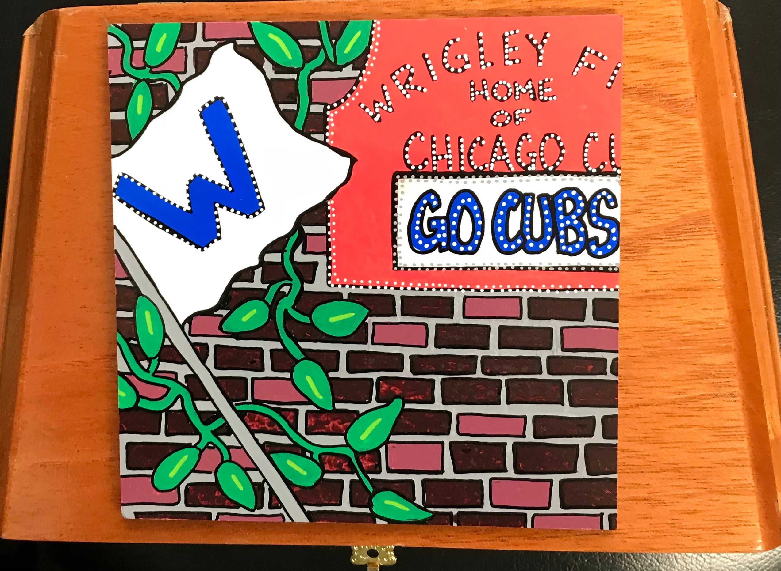 chicago cubs cigarette case Vintage 1900'S ATHLETIC ASSOCIATION CIGAR BOX Cherry Circle craftedSmathers Zippo MLB Chicago Cubs Logo
